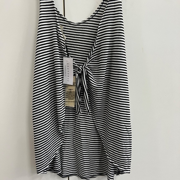 NYTT Tops - NYTT- Tie Back Tank- Black&White Stripe- Size 0 (XS)- Tags on